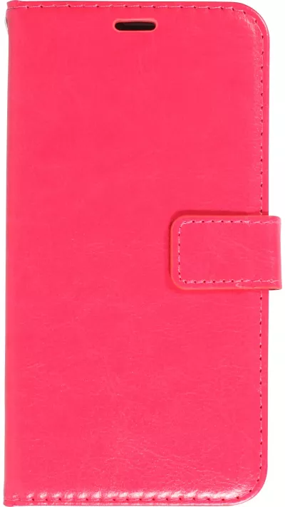 Samsung Galaxy S24 FE Case Hülle - Premium Flip Leder Tasche - Dunkelrosa