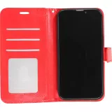 Samsung Galaxy S25 Ultra Case Hülle - Premium Flip Leder Tasche - Rot