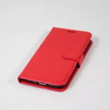 Samsung Galaxy S25 Ultra Case Hülle - Premium Flip Leder Tasche - Rot