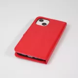 Samsung Galaxy S25 Ultra Case Hülle - Premium Flip Leder Tasche - Rot