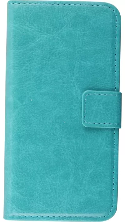 Hülle iPhone 7 Plus / 8 Plus - Premium Flip Leder Tasche - Türkis
