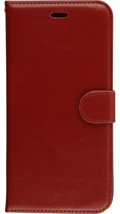 Hülle iPhone 7 Plus / 8 Plus - Premium Flip Leder Tasche - Braun