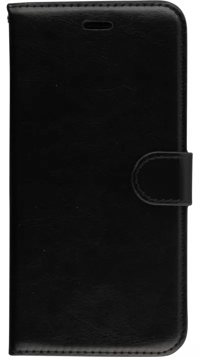 Hülle iPhone 7 Plus / 8 Plus - Premium Flip Leder Tasche - Schwarz