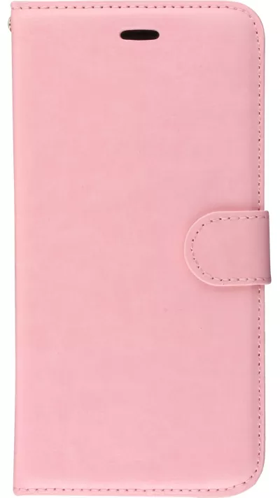 Hülle iPhone 7 Plus / 8 Plus - Premium Flip Leder Tasche - Hellrosa