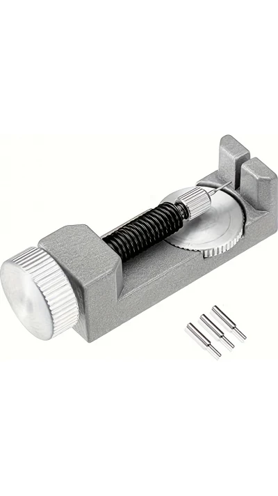 Kit de réglage montre avec extracteur de goupille et outils de réparation pour bracelet en métal - Argent