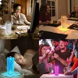 Tragbare kabellose Touch-Stimmungslampe mit Kristalleffekt Mehrfarbige LEDs 16 Farben - Grosse Version (21,5 cm)