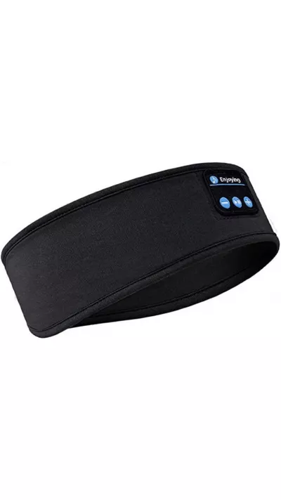 Bandeau de sommeil Bluetooth serre-tête avec haut-parleurs de musique intégrés - Noir