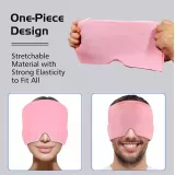 Masque / bonnet universel anti-migraine thérapie froid et chaud pour adulte - Bleu
