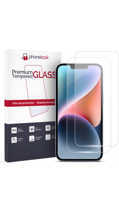 Pack de 2 vitres de protection d'écran en verre trempé - iPhone 14