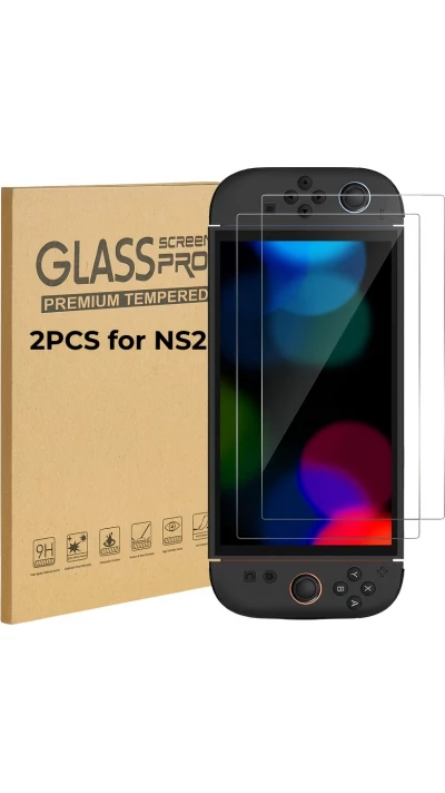 Pack de 2 vitres de protection d'écran en verre trempé pour Nintendo Switch 2