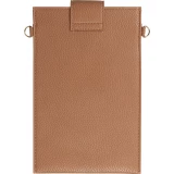 Elegante universelle Smartphone Umhängetasche aus veganem Leder inkl. Umhängegurt aus Leder (vegan) - Braun