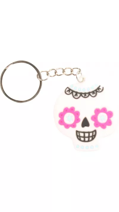 Porte-clés universel amusant pour Halloween tête de mort