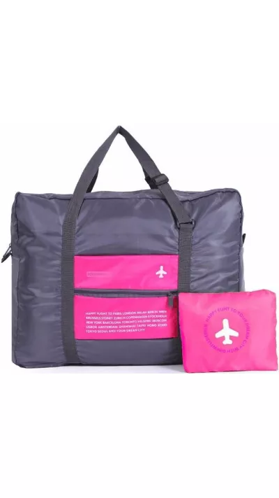 Sac d'appoint de voyage pliable et waterproof 32L de capacité - Rose