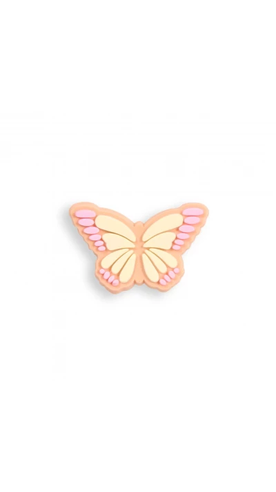 Charm bijou 3D pour coque avec trous style Crocs - Pink Butterfly