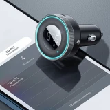 Baseus Enjoy FM Transmitter Auto Ladegerät LED 2x USB / 3.5mm Klinkenstecker Drahtloser MP3-Player Bluetooth 5.0 3.4A (CCLH-01) - Schwarz