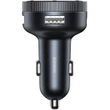 Baseus Enjoy FM Transmitter Auto Ladegerät LED 2x USB / 3.5mm Klinkenstecker Drahtloser MP3-Player Bluetooth 5.0 3.4A (CCLH-01) - Schwarz