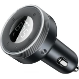 Baseus Enjoy FM Transmitter Auto Ladegerät LED 2x USB / 3.5mm Klinkenstecker Drahtloser MP3-Player Bluetooth 5.0 3.4A (CCLH-01) - Schwarz