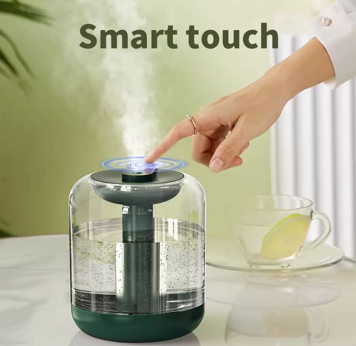 Aroma Diffuser Kabellos, Ultraschall Duftöl Diffuser Mit Flammen Effekt
